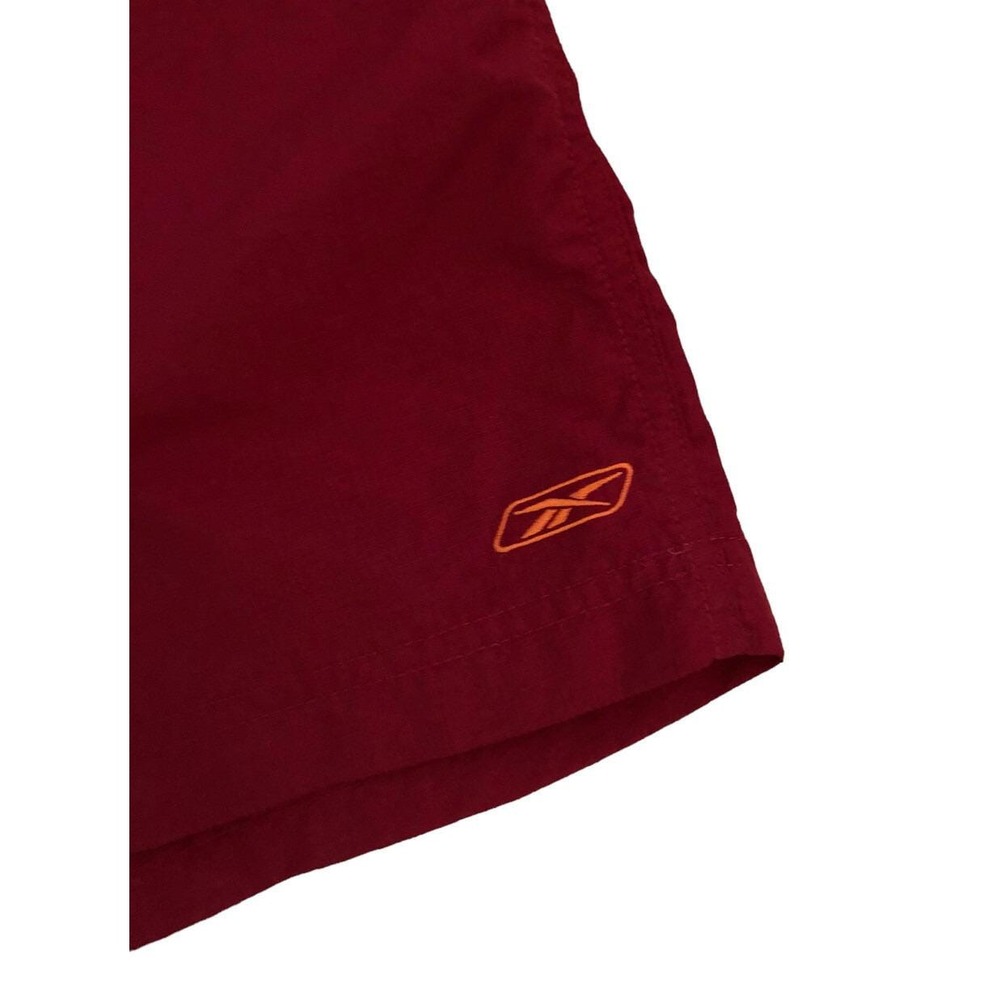 VTG 90s Reebok Mens Red Swim Trunks Size XL - Logo - Unlined - Pocket - Shorts - Picture 3 of 6
